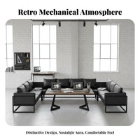 Industrial Dining Booth Set Retro Design Dining Seating Cushioned Seat Cafe Furniture for Bar Owners, Interior Designers, Restaurants, Cafes