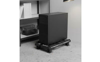 Mobile CPU stand rack with Wheels Raised Edges Rolling System Unit Stand Heavy Duty Adjustable Computer Case Holder for Office