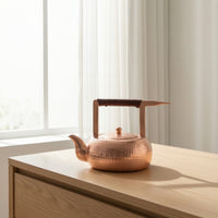 Teapot with Bail Handle Handcrafted Copper Teapot Nostalgic Tea Pot for Teahouse