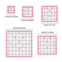 5 Pieces Acrylic Quilting Template Reusable Quilt Block Template Clear Markings