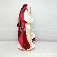 马槽组合摆件圣家庭家居工艺品装饰宗教人物装饰品旋转小马陶瓷