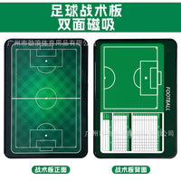 Green Soccer Tactics Board Double-sided Printed Flat Portable Erasable Coach Tactical Explanation Teaching Board Equipment