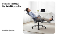Ergonomic Recliner with Footrest Adjustable spine support Reclining Mesh Chair