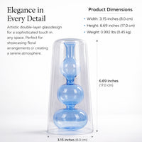 Double Layer Glass Vase: Modern Minimalist Home Decor