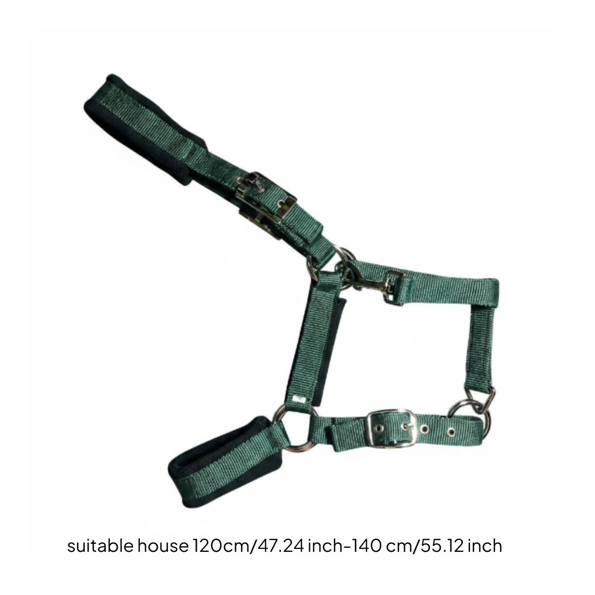 Horse Halter with Lead Rope Metal Hardware Halter and Lead Rope Set Washable
