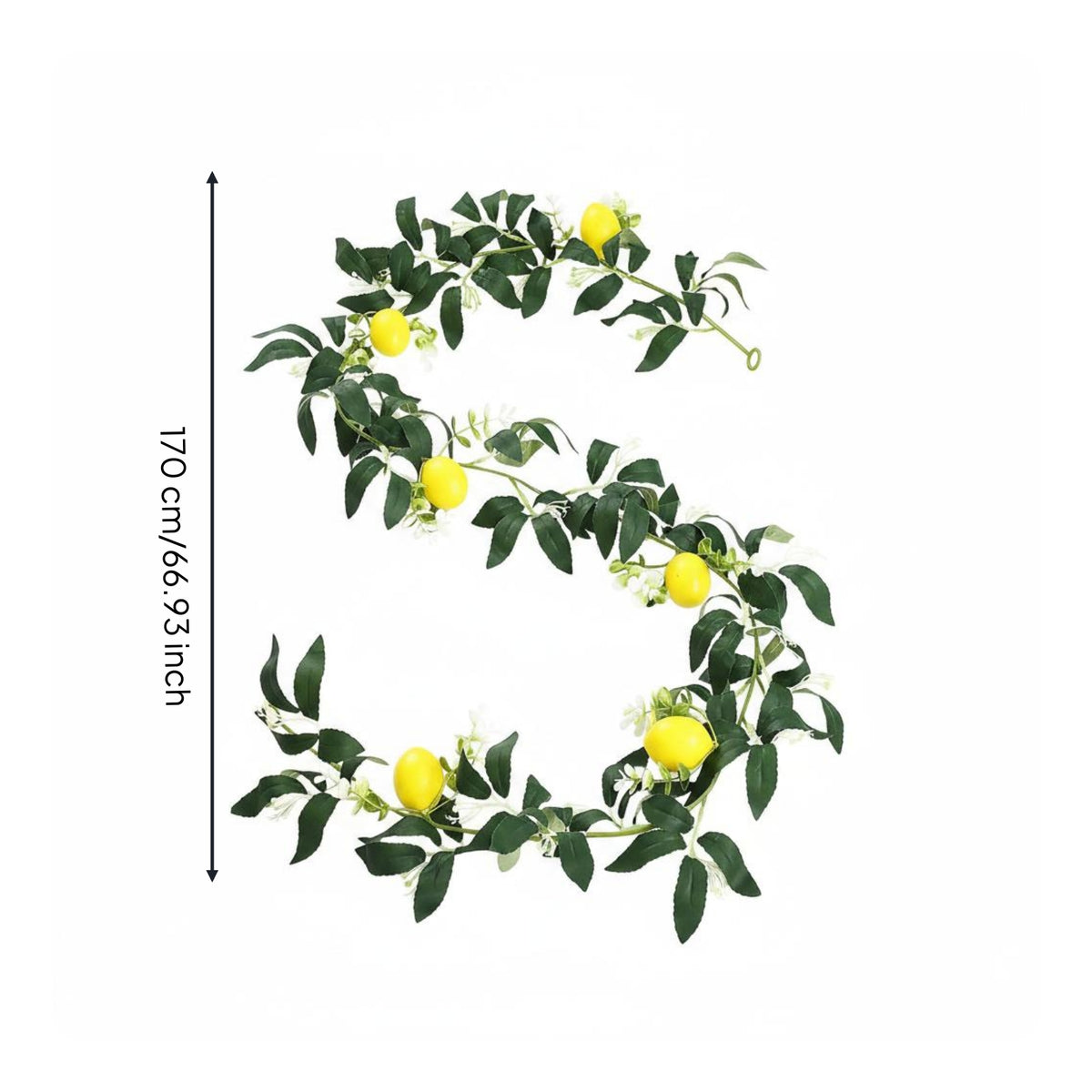 Artificial Lemon Vine Garland Easy to Shape Lemon Foliage Garland Reusable