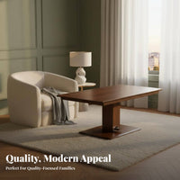 raiseTop Coffee Table Adjustable Height raiseTop Storage Table Versatile Purpose Anti-Collision Rounded Corners