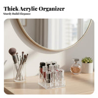 Multicompartment lip colorstick Holder Space Saving Cosmetic Organizer for Bedroom, Students