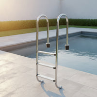 Pool Handrail Ladder Stainless Steel Swimming Pool Ladder with Handrails Anti-Slip for Hotel Managers, Inground Pools, Spas