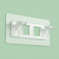 Strong Clear Adhesive Hooks for Walls, 2 Pack Heavy Duty Traceless Wall Hooks, Acrylic Mounting Hook Holds up to 11 lb