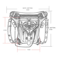 Steampunk Thigh Bag Vintage Aesthetic Steampunk Drop Leg Bag Adjustable Straps