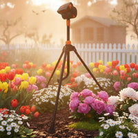 Tripod Oscillating Sprinkler 16 Hole Watering Device Build Garden Equipment for Yard, Lawn