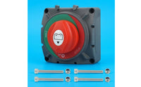 2-Position Battery Disconnect Switch with Mounting Hardware Rotary Battery Switch Square Electrical Component Easy Installation for Boat, RV, Truck, Car