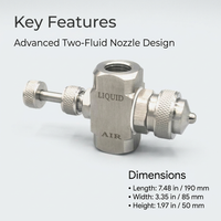 Adjustable Copper Spray Tip for Coating Applications, Liquid Spraying, Industrial Misting Nozzle, Tw - Image 9