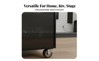 KTV Equipment Cart Sturdy & Stable Mobile Audio Cabinet Heavy Duty AV Equipment Rack on Wheels for Professionals, DJs, Stage, Studio, Home Theater