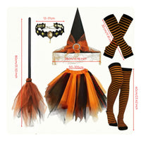Matching Witch Accessory Set Layered Witch Costume with Hat Dramatic Iconic for Cosplay