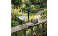 Bird Feeder Stand with Clamp Outdoor Feeding Station Metal for Patio