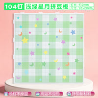 Star Moon Colorful Fuse Bead Peg Board with 104 Long Pins and 78 Pins, Heat-Resistant, 52 Pins, Anti-Scald Pad