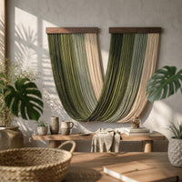 Cotton Cord Wall Hanging Wooden Rod Home Decor Large Size for Hotel Room