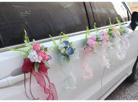 Artificial Flowers for Wedding Car Rearview Mirror Decoration Wedding Car Team Arrangement Butterfly Wedding Chair Back Flowers Staircase Handrail Bou