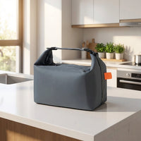 Lunch Box and Insulated Lunch Bags for Women, Oxford Cloth Cool Bag with Buckle Closure, Foldable Food Bag for School Picnic, Handheld Ice Bag