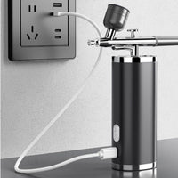 Precision Control Electric Airbrush Spray Compact twoNozzle Airbrush for Painting, Model Coloring