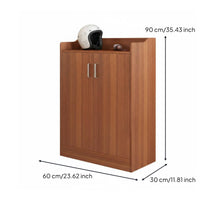 Entryway Footwear Storage Unit Large Capacity Standing Shoe Rack with Doors Space Saving Cabinet Wooden Organizer Adjustable Shelves Suitable for Homeowners Families Foyer Hallway