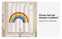 Push-Pull track system Curtain Waterresistant Kitchen Shade Easy to Clean for Small accessibleings