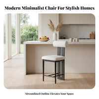 Hippo-Shaped Rearrest Stool Playful Creature Bar Design Chair Integrated Footrest Curved Rear Assistance for Homeowners, Cafe