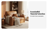 Pull-Extendable Sofa Bed Multi-Functional Tri-Function Transformable Loveseat Space-Saving Design Firm Support Foam for Students