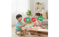 Visual Double-Sided Sign with Handle Lightweight Handheld Indicator Sign Yes No Paddle for Teachers