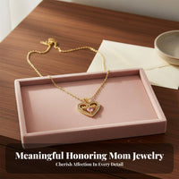 Heart Locket Necklace Mother's Day Gift Mom Heart Necklace for Wife, Girlfriend