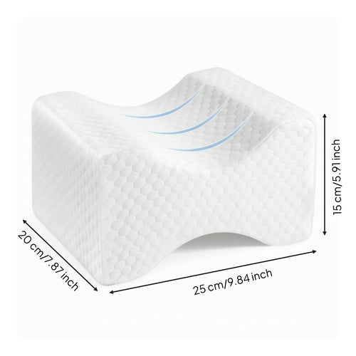 Knee Pillow Contoured Memory Foam Knee Pillow White
