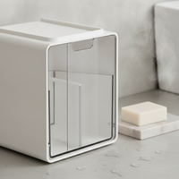 Bathroom Mirror Cabinet Organizer for Cosmetics and Cotton Swabs