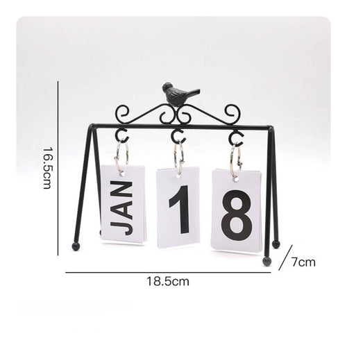 Bird Flip Calendar Hanging Date Cards Home Decor Compact