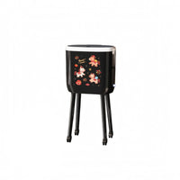 Trash Can with Wheels Rounded Rectangular Tall Trash Can for Living Room