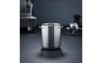 Stainless Steel Coffee Grounds Catcher Cup 58mm Coffee Grinder Grounds Cup Espresso Vessel Food-Grade for Home Baristas, Pour-over Stations
