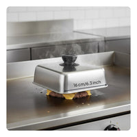 Square Burger Cover Rust Resistant Cheese Melting Dome Professional-Grade Square Basting Cover for Grilling