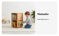Revolving bookshelf Large Capacity Multi-Tier Rotating bookshelf for Small Spaces