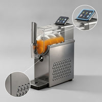Single-Touch Smoothie Maker with Drain Tray Tray Easy-Clean Ice with Touchscreen Large Capacity Countertop Slush Machine Portable for Home Bartenders, Kitchen