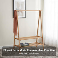 Minimalist Design Freestanding Clothes Rail Multi-Functional A-Frame Clothes Rack Space-Saving Garment Stand Easy Assembly for Apartment Dwellers, Homeowners, Bedroom, Entryway, Hallway, Dorm Room