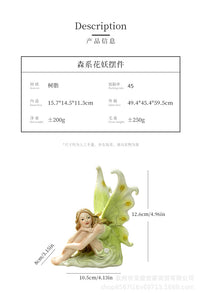 新品花之精灵花仙子微景观多肉花盆配饰户外花园花盆家居天使摆件