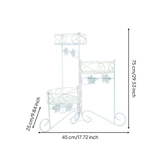 3 Tier Plant Stand European Design 3-Tier Plant Stand Maple Foliage Accent