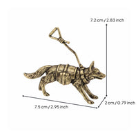 Brass German Herder Figurine Handcrafted Detail German Herder Table Ornament Vintage Style House Decoration for Shelf