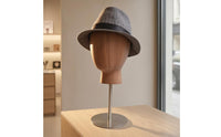 Mannequin Head Stand Stainless Steel Hat Mannequin Head Round Base
