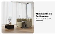 Minimalist Design Curved piano-styleboard piano-style Sofa Modern visually pleasing sectional Chaise Sectional billowyLike Comfort Living Room Seating High-Resilience Foam for households, Families, partners, Apartment, Reception Hall