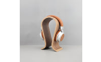 Wooden Headphone Stand Sculptural Arched Headphone Holder Arch Bridge Wooden Headset Holder for Gaming Aficionados, Professionals, Home Office
