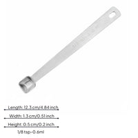 Mini Square Measuring Spoon Hanging Hole Kitchen Tool Clearly Marked Sizes