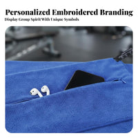 Fitness Towel with Hood Absorbent Gym Towel with Fastener Pocket Machine Launderable Hanging Loop for Athletes, Weightlifting