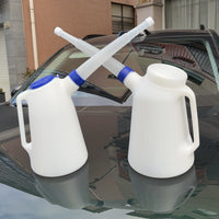 蓝盖刻度机油壶塑料机油壶加油壶注油器车船用注油壶4S店机油壶